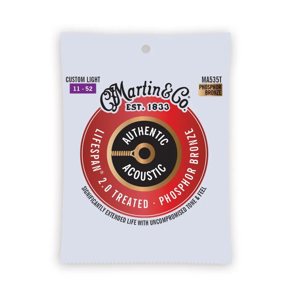 Authentic Acoustic Lifespan® 2.0 Guitar Strings Phosphor Bronze