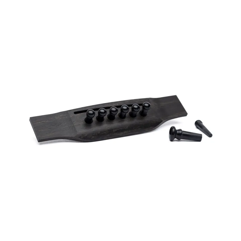 Authentic Series Bridge and End Pin Set (Plain Black)