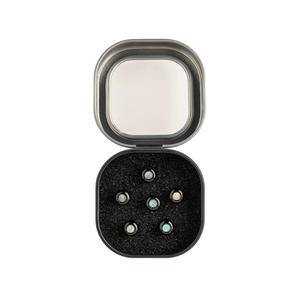 LUXE BY MARTIN® Bridge Pins (Gloss Black with Pearl)