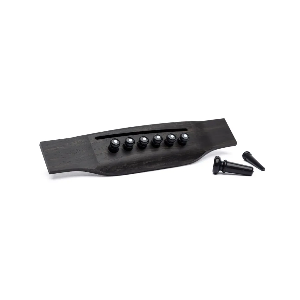 Martin Inlaid Bridge & Endpins - Black/White