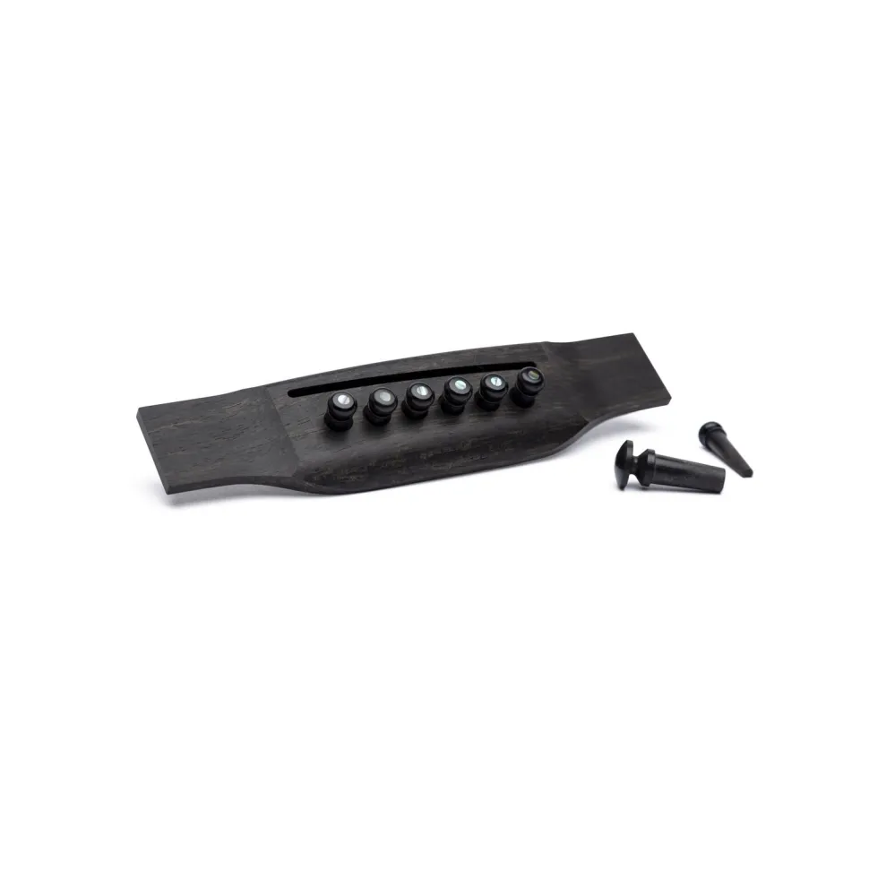 Martin Pearl Inlaid Bridge & Endpins (Ebony)