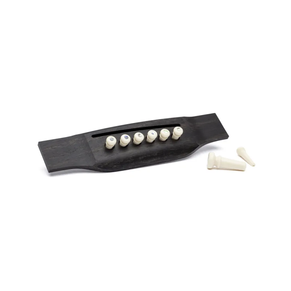 Martin Pearl Inlaid Bridge & Endpins (White)