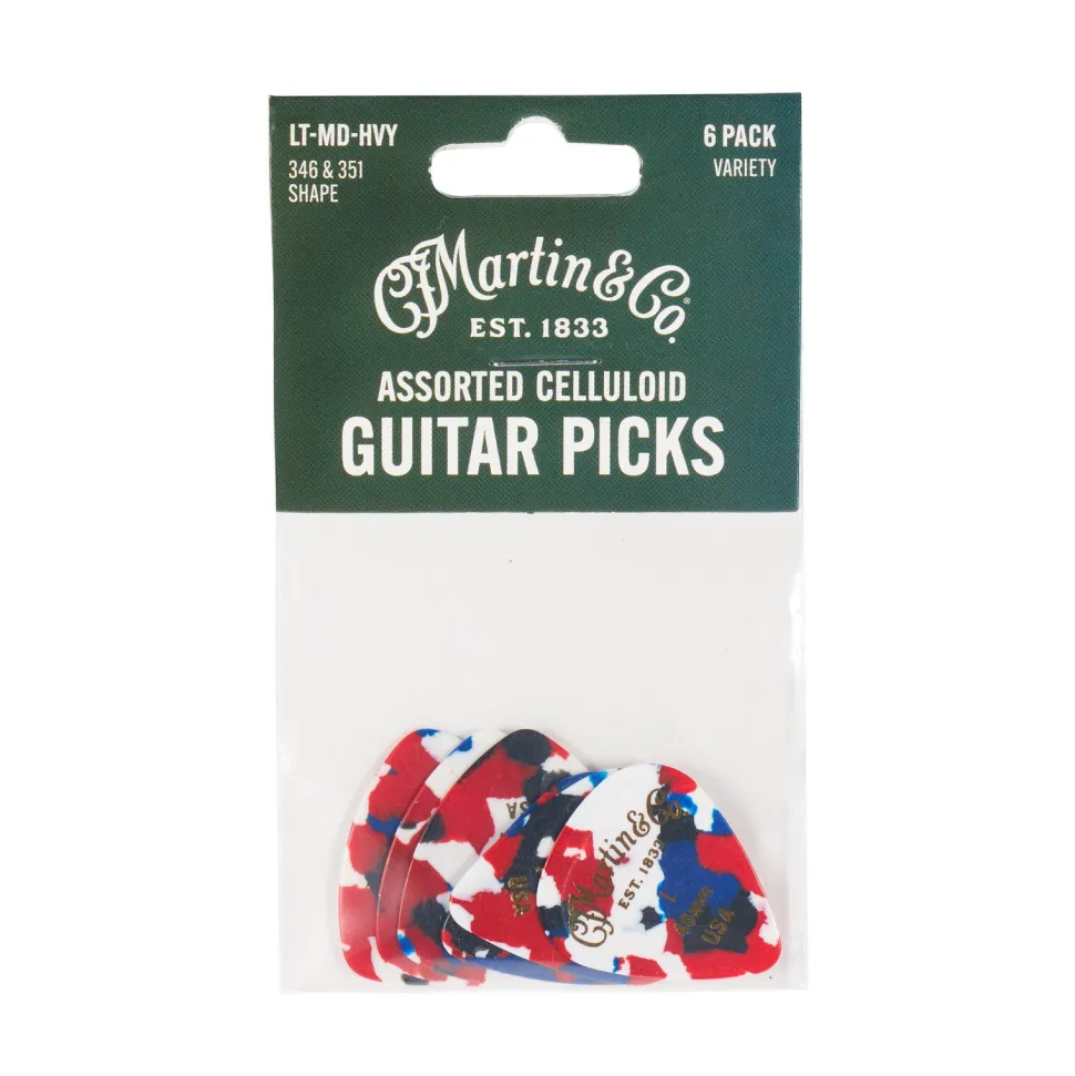 Red, White & Blue Celluloid Variety Pick Pack